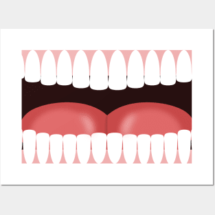 Mouth, teeth, tounge, smile Posters and Art